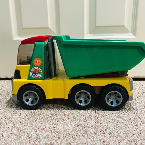 Bruder Green and Yellow Toy Dump Truck - Picture 1 of 1